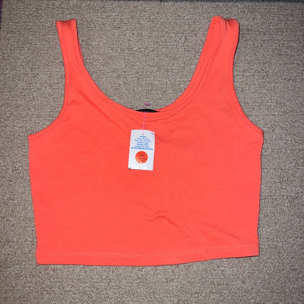 Orange crop top